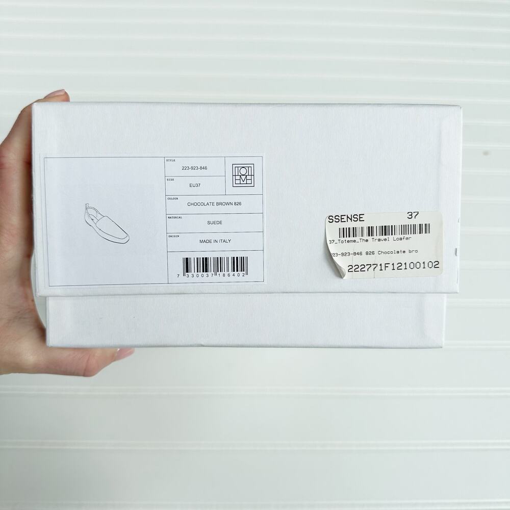 Toteme Chocolate Brown Suede Loafers Slip On Flats - Picture 12 of 14